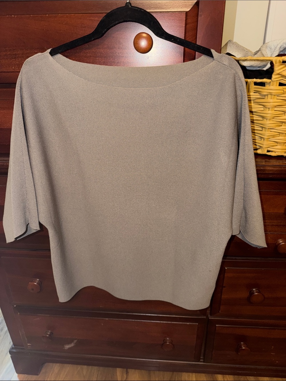 Relaxed Off-the-Shoulder Sweater in Taupe